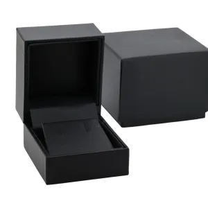 🆕📦 Matt Black Box for Earring/Pendant with Outer Box. Inner Leatherette (Black Outer, Black Inner)