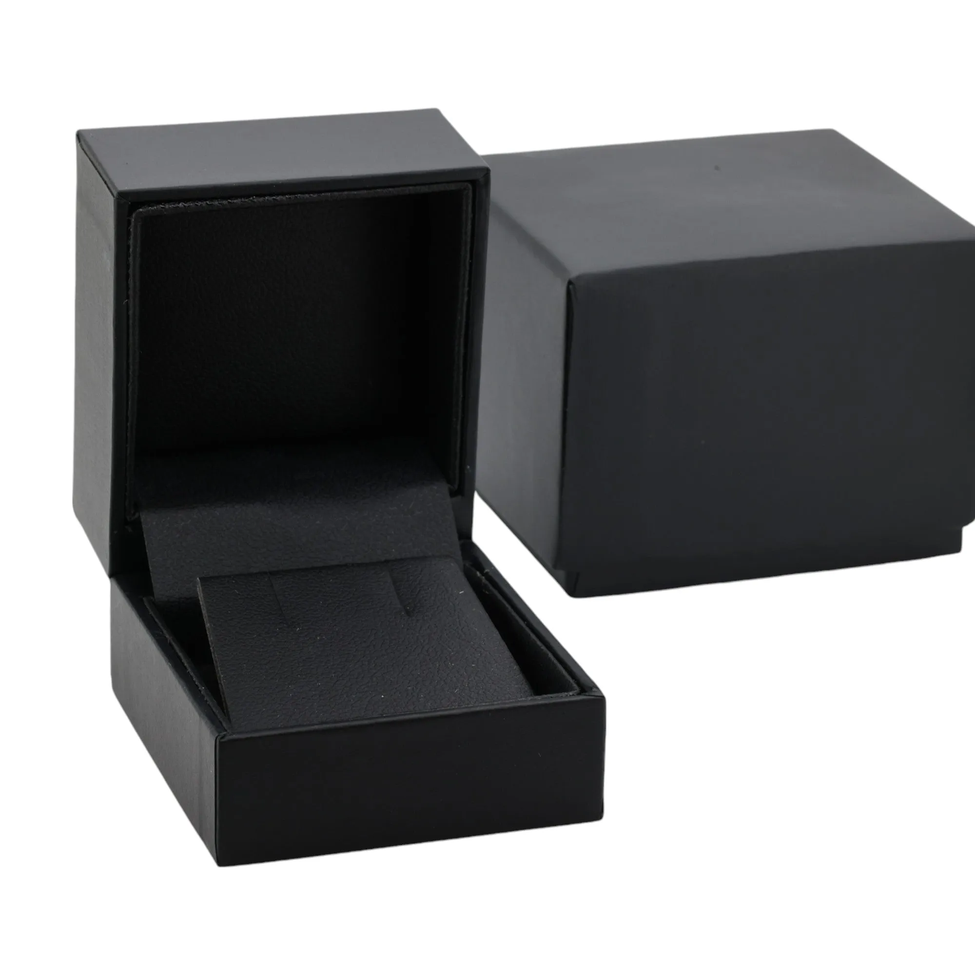 🆕📦 Matt Black Box for Earring/Pendant with Outer Box. Inner Leatherette (Black Outer, Black Inner)