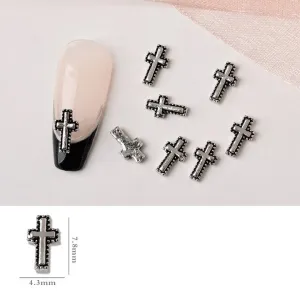 #18B Mixed Retro Nail Charms - Silver