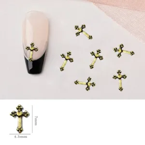 #19A Mixed Retro Nail Charms - Gold
