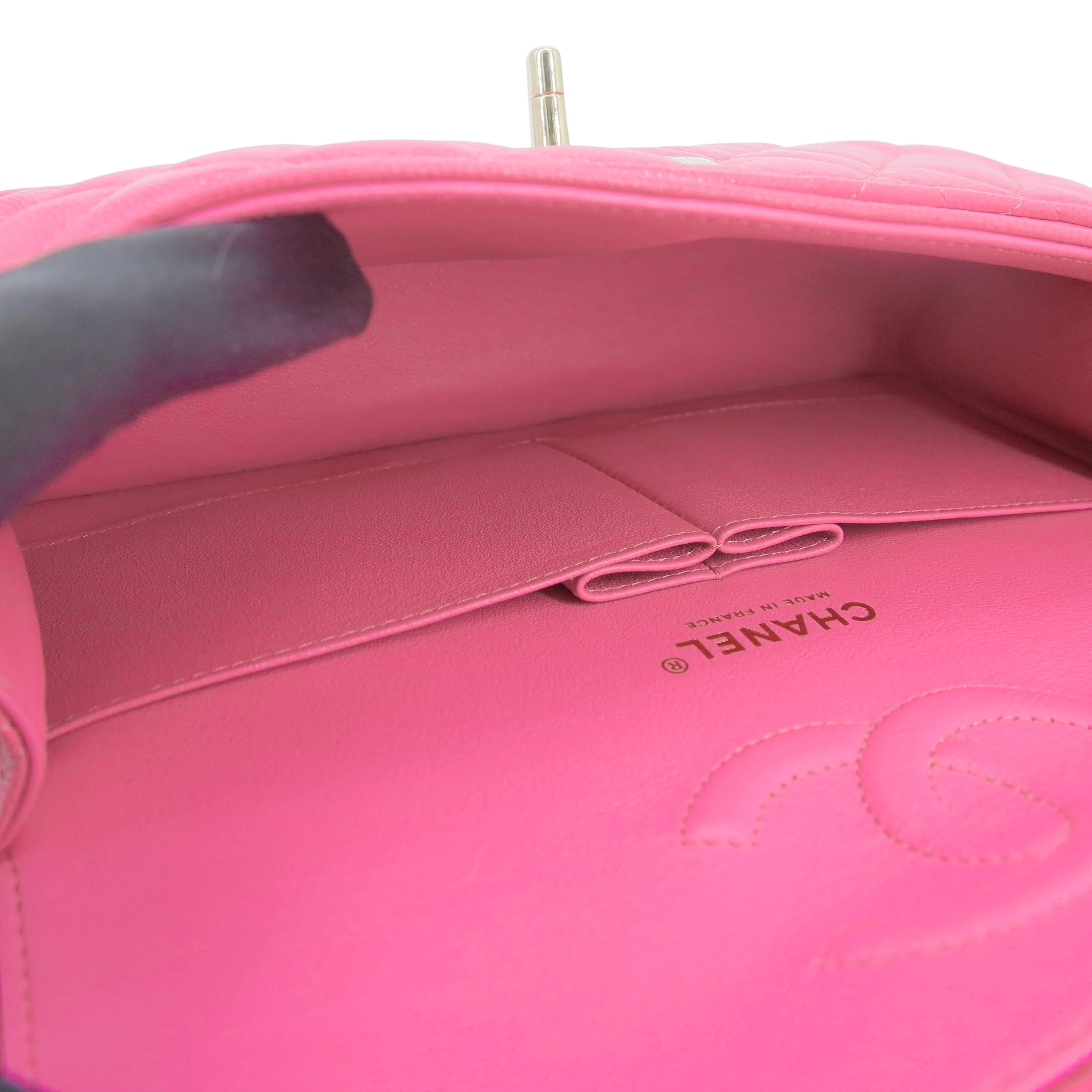 19C Barbie Pink Caviar Medium Classic Double Flap Bag