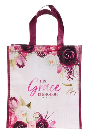 2 Corinthians 12:9 'His Grace Is Enough' Tote Bag