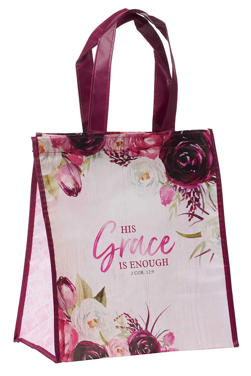 2 Corinthians 12:9 'His Grace Is Enough' Tote Bag