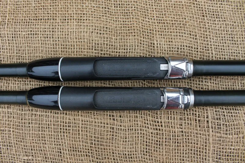 2 x Bob Morris Old School Glass Carp Fishing Rods. North Western SS4. 10'. 2lb T/C. Fuji. EX!