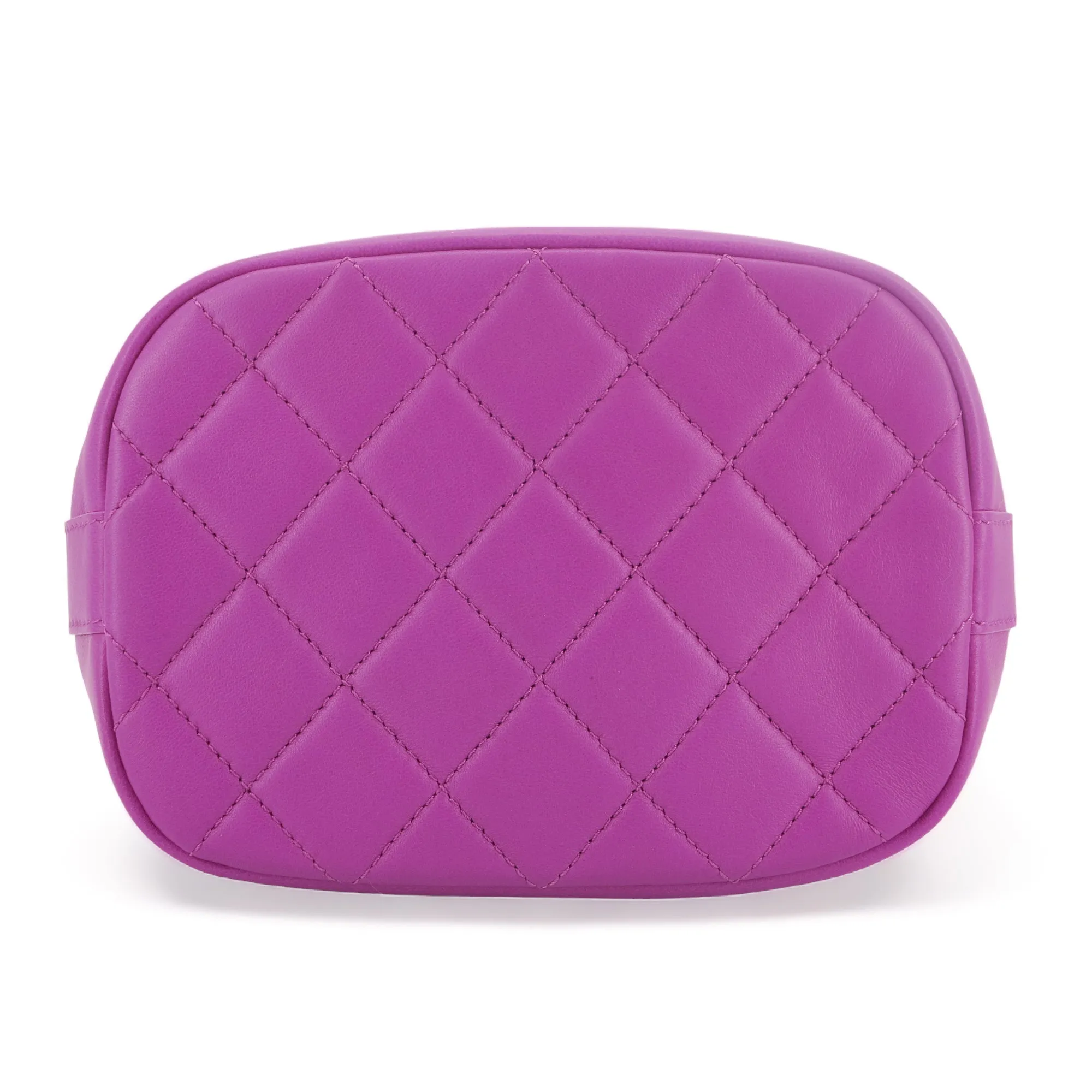 21C Embellished Crystal CC Mini Bucket Bag Purple Lambskin