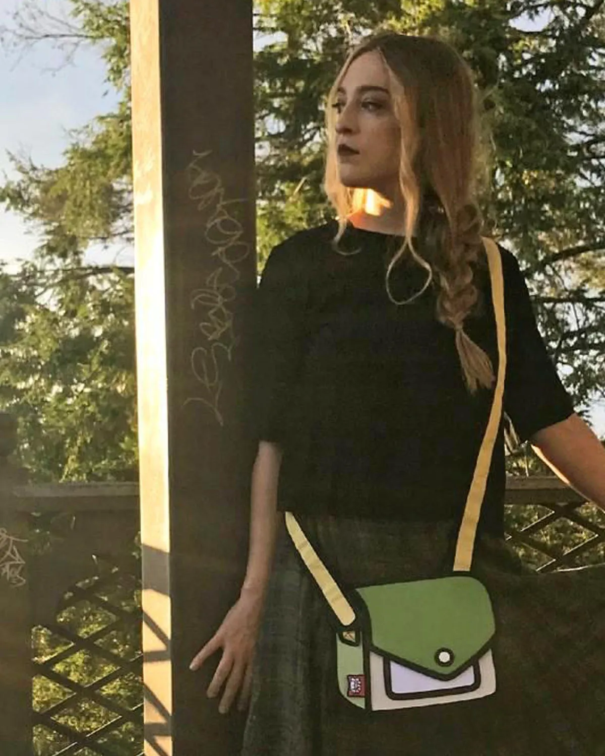 2D Shoulder Bag GIGGLE JUNIOR INFLUENCER Greenery
