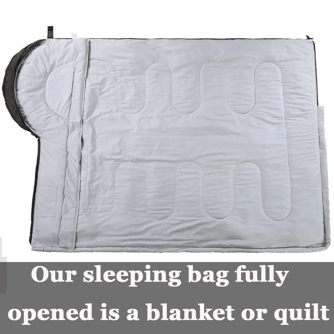 3-4 Season Portable Waterproof Envelope Sleeping Bag for Adults & Kids - For Traveling, Camping, Hiking