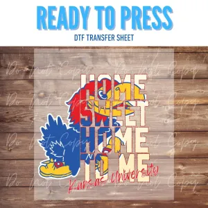 3Blues Designs | Kansas University |  DTF Transfer Sheet Iron On