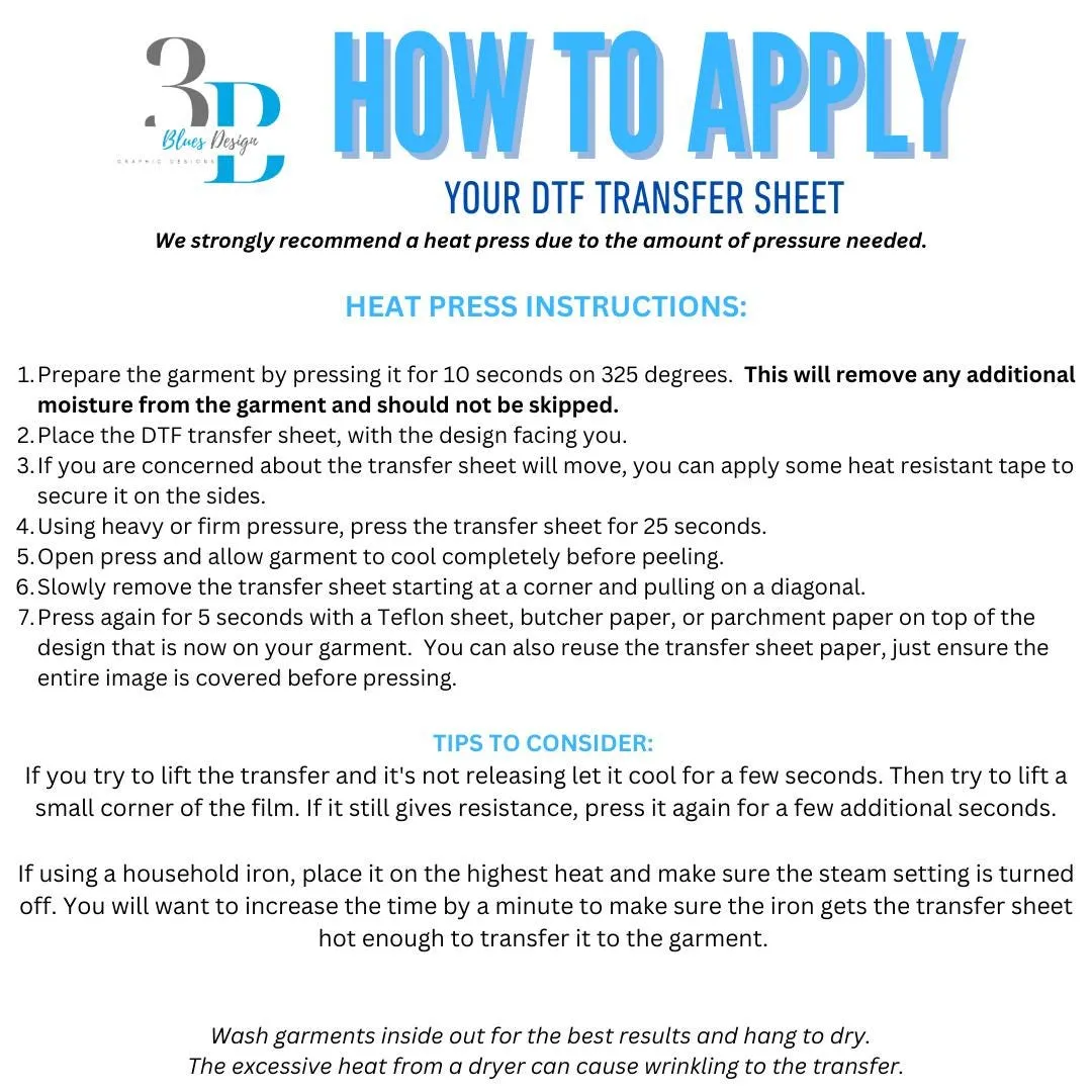 3Blues Designs | Kansas University |  DTF Transfer Sheet Iron On