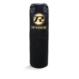 4FT Buffalo Leather Punch Bag - Black / Gold