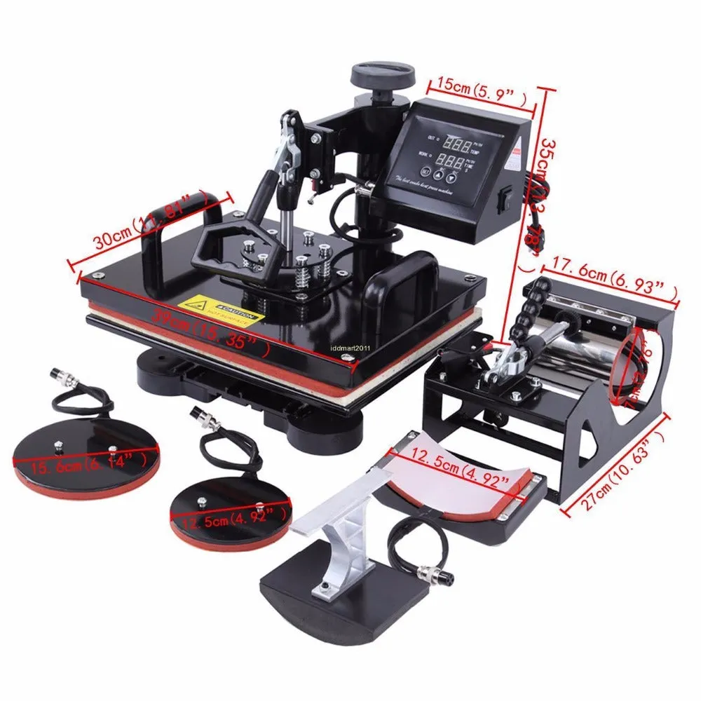 5-In-1 Print-Transfer Machine (Mug, Cap, T Shirt, Phone Cases, Plate, Bags & More)