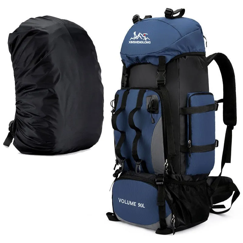 60L Outdoor Hiking Backpacks Travel Climbing Bag Waterproof Bags Trekking Camping with Rain Cove