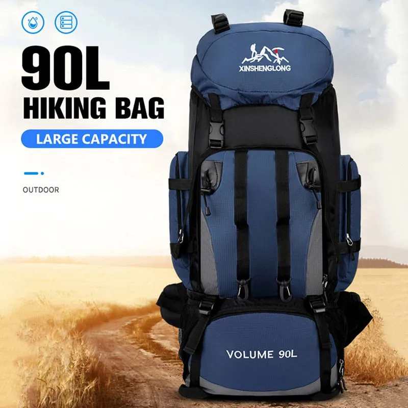60L Outdoor Hiking Backpacks Travel Climbing Bag Waterproof Bags Trekking Camping with Rain Cove