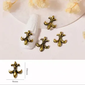 #7A Mixed Retro Nail Charms - Gold