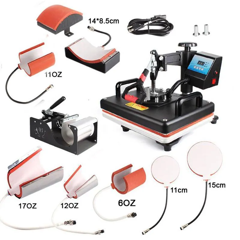 8-in-1 Print-Transfer Machine (for Mug, Cap, T shirt, Phone Cases, Plate, Bags & More)