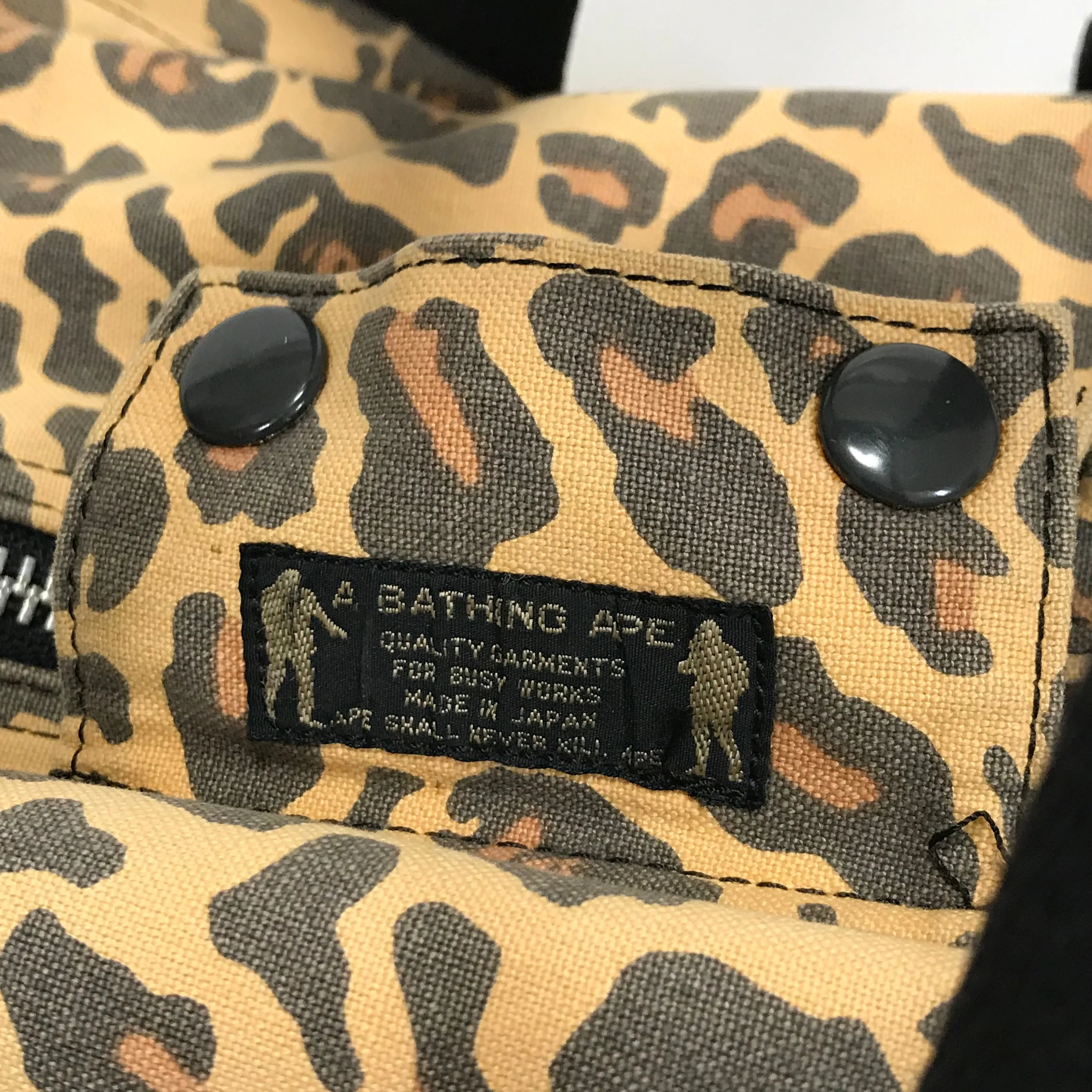 A Bathing Ape Bape Vintage Leopard Camo Duffle Bag