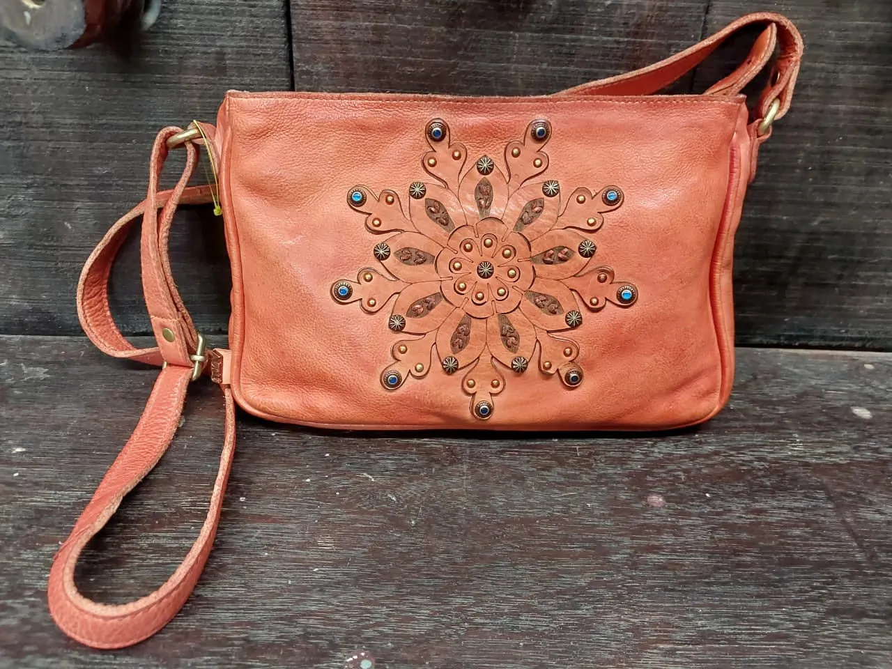 Art N Vintage Wallis Crossbody Rust Bag