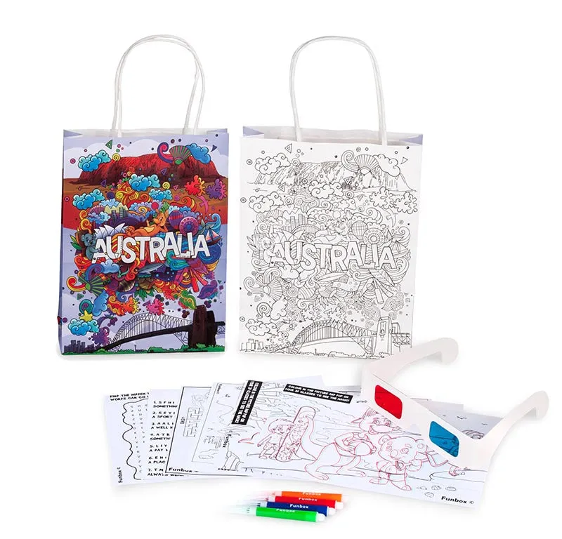 Australia Activity Bag With 3D Glasses And Markers