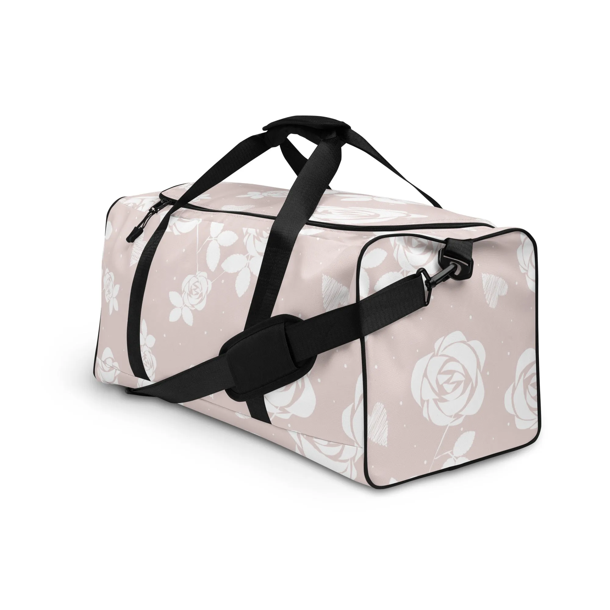 Baby Pink Floral - Sustainably Made Duffle Bag
