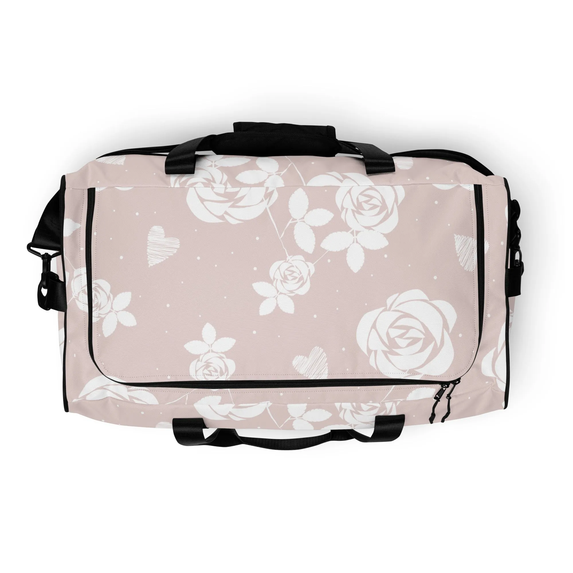 Baby Pink Floral - Sustainably Made Duffle Bag