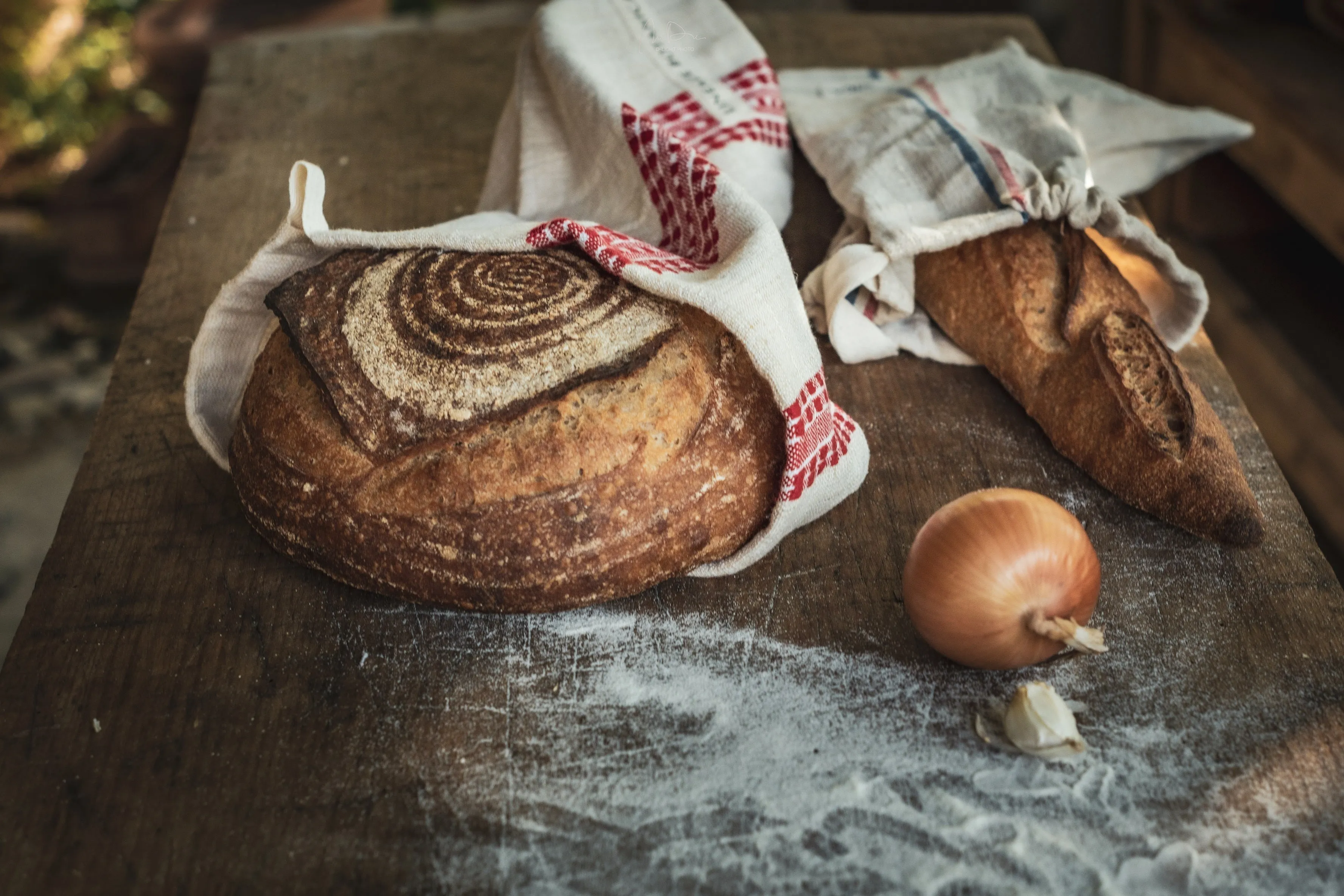 Bag: Handwoven antique and vintage hemp bread bags- BG224