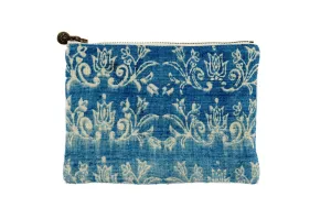 Bag: Wax resist Indigo print on antique Hungarian hemp BG176