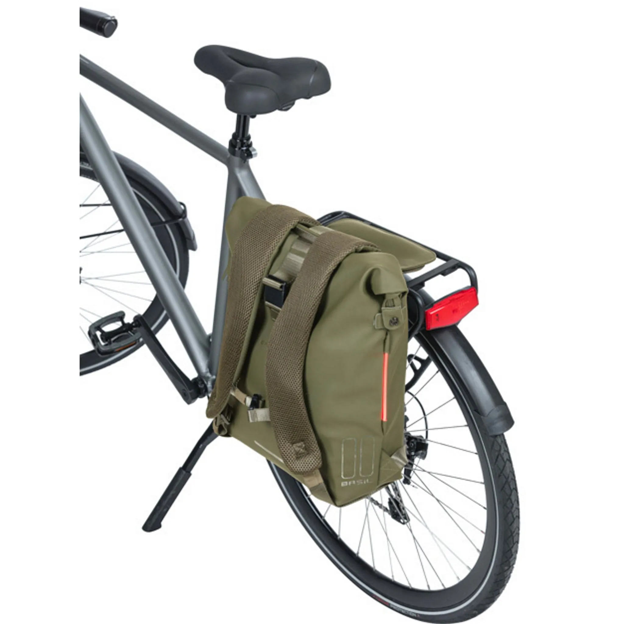 Basil Soho Bicycle Bag/Backpack With Led Light 17L Black