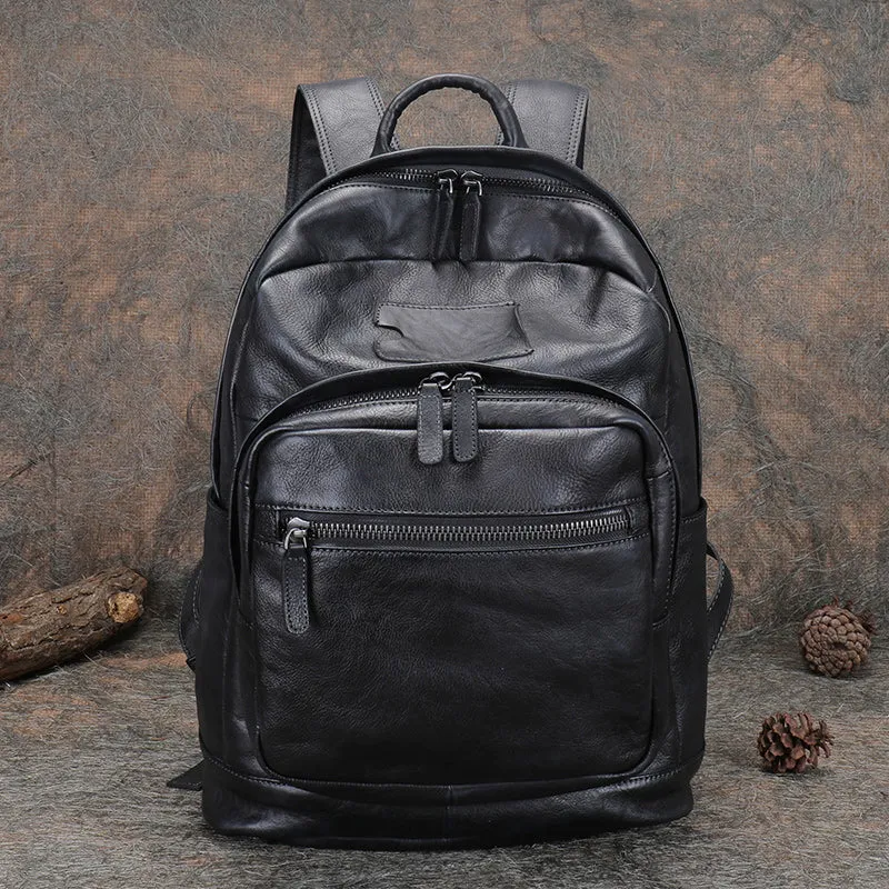 Best Brown Leather Bag Rucksack Womens Vintage 16 inches Laptop Backpack Leather School Backpack Purse