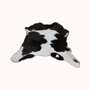 Black & White  Calfskin Rug Size 3ft x 3ft - Premium Quality Cowhide Rug