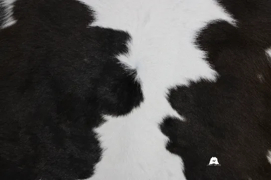 Black & White  Calfskin Rug Size 3ft x 3ft - Premium Quality Cowhide Rug