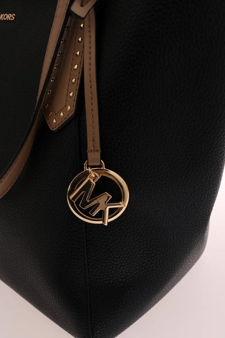 Black KIMBERLY Leather Tote Bag
