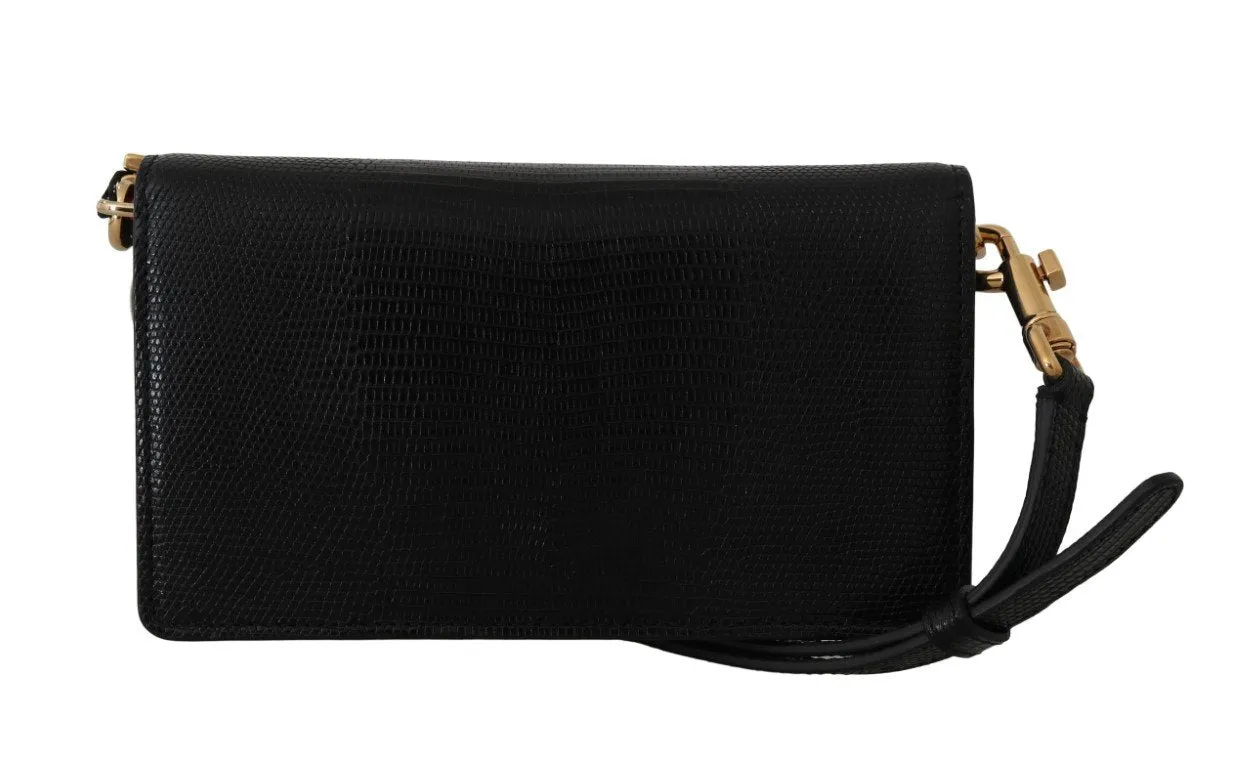 Black Leather LUCIA Hand Shoulder Messenger Purse