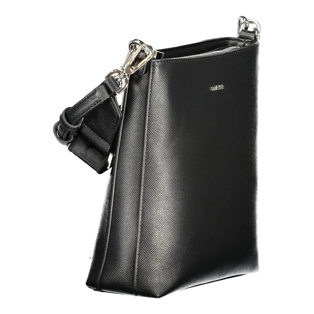 Black Polyester Women Handbag