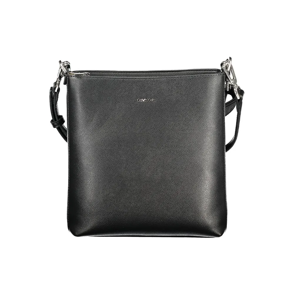 Black Polyester Women Handbag