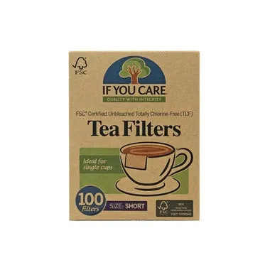 Bleached Tea Bags, Short (100)