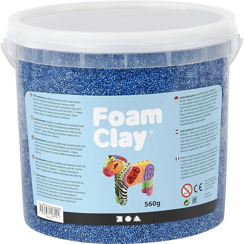 Blue Colour Modelling Material Small Beads With Plastic Bucket 560 g