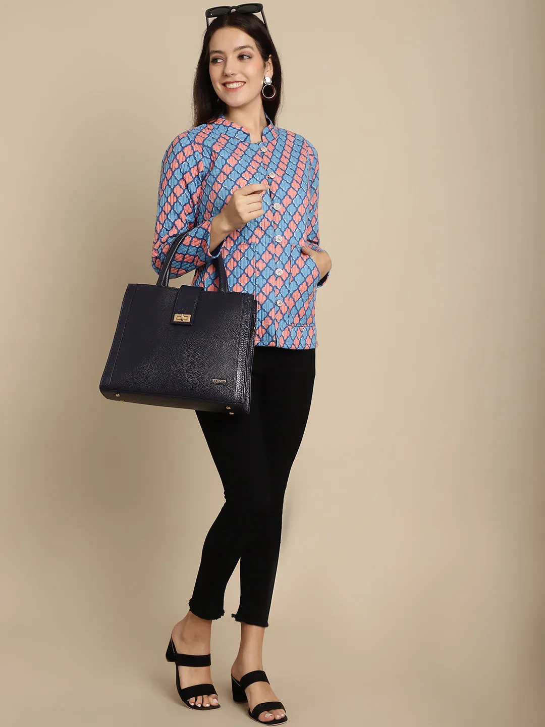 Blue Leather Bags for women LHB1050