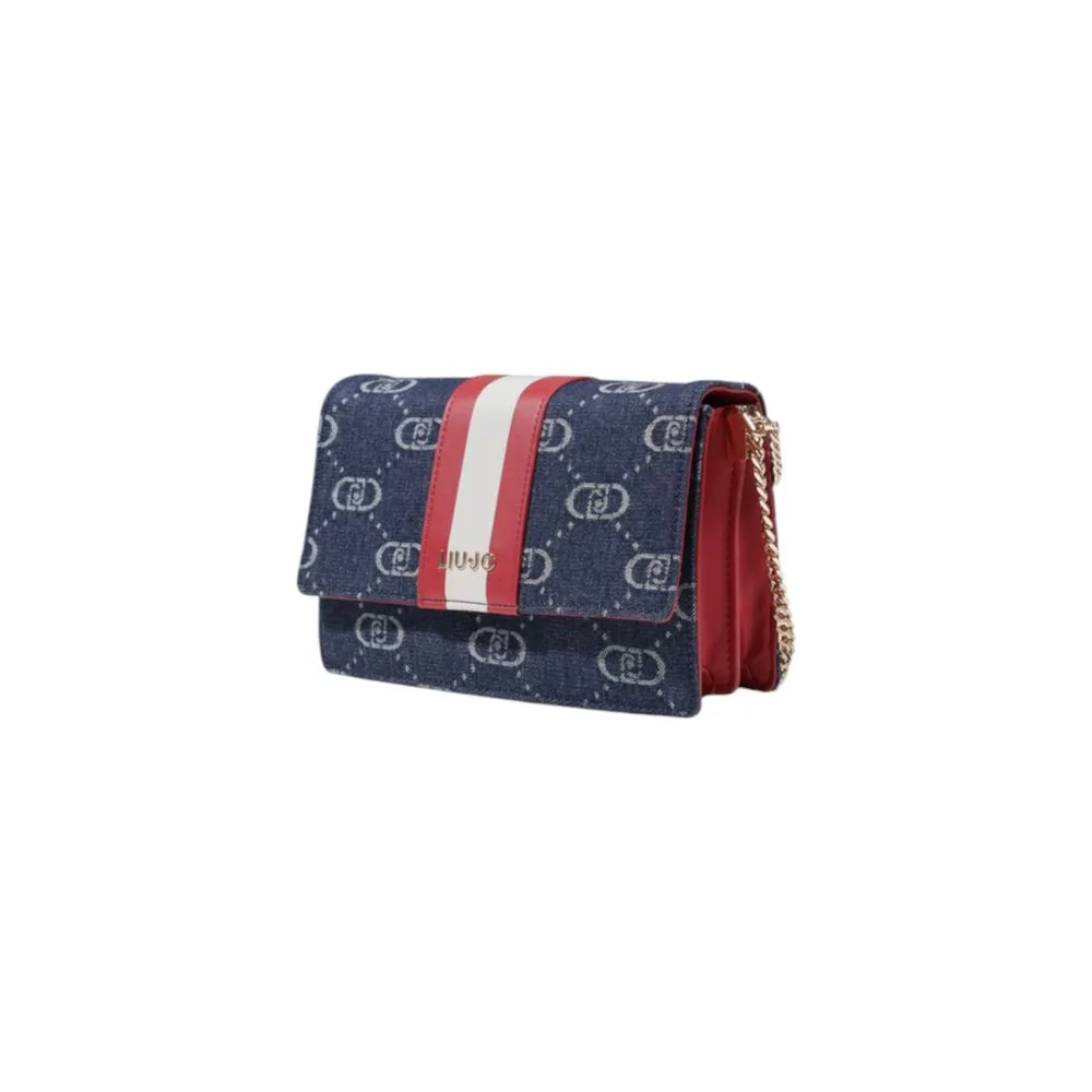 Blue Polyester Handbag