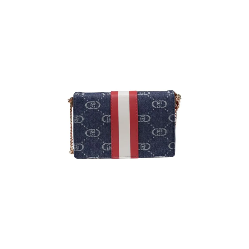 Blue Polyester Handbag