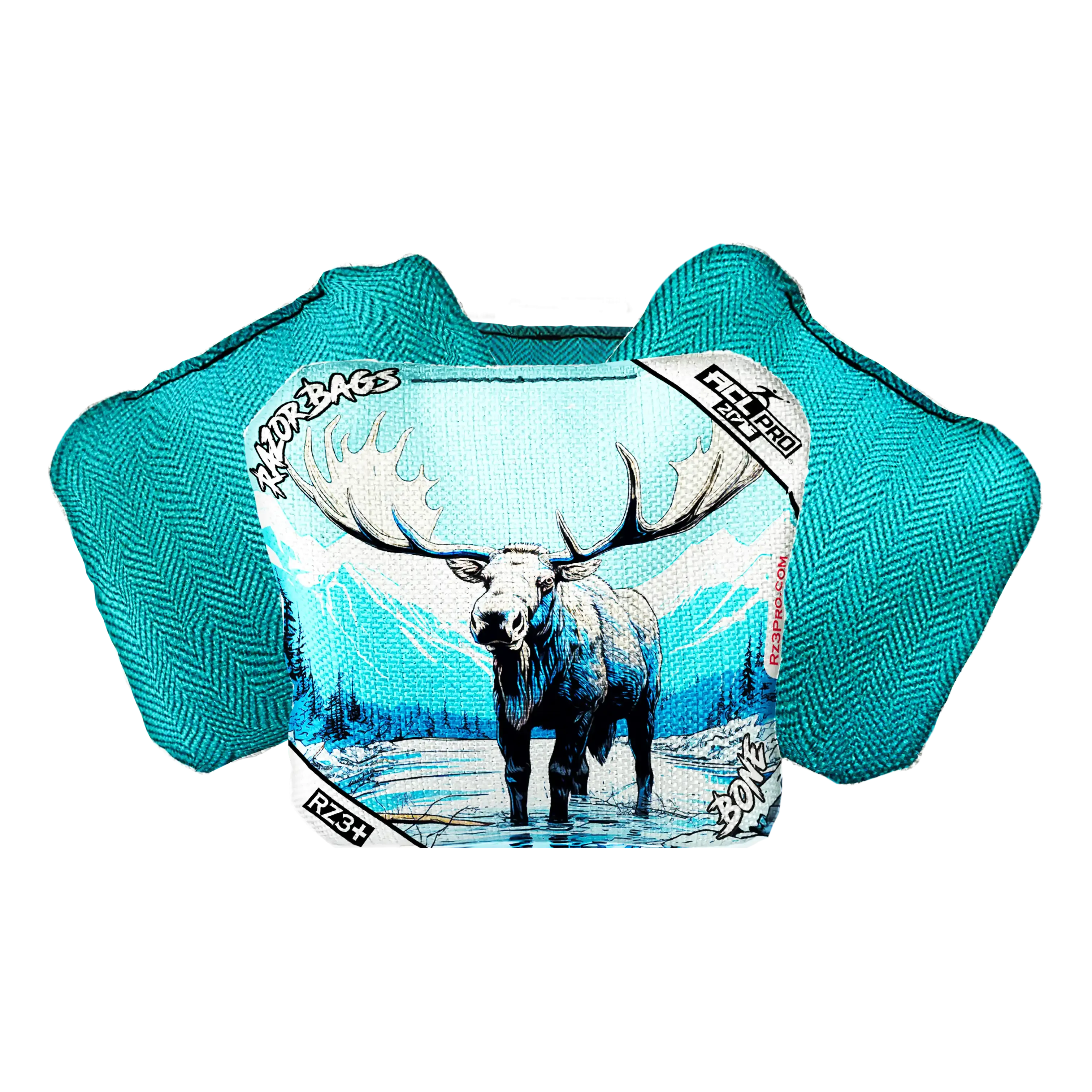 Bone | Alaskan Moose | ACL PRO Razor Cornhole Bags