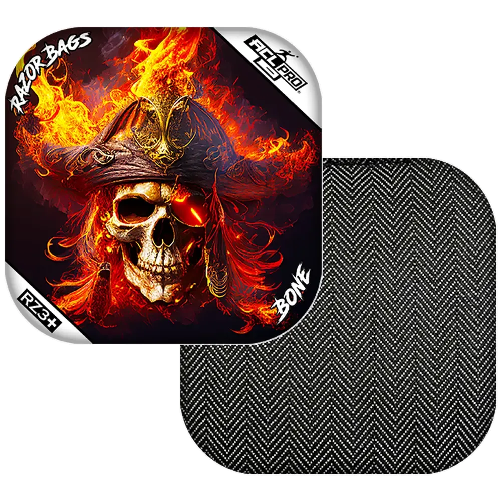 Bone | Fire Pirate | ACL PRO Razor Cornhole Bags