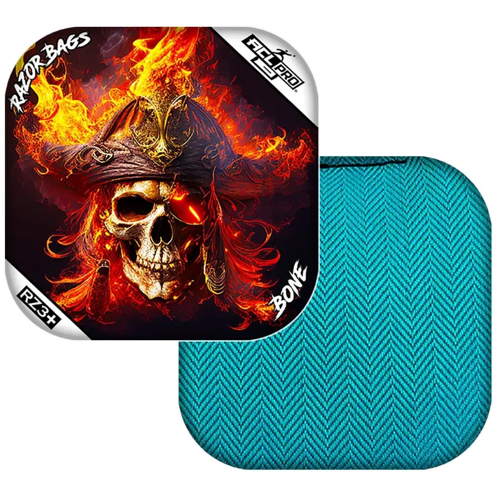 Bone | Fire Pirate | ACL PRO Razor Cornhole Bags