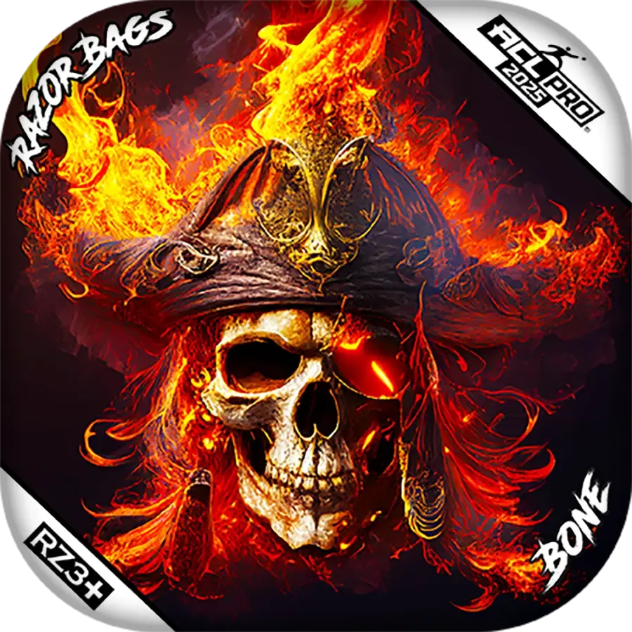 Bone | Fire Pirate | ACL PRO Razor Cornhole Bags
