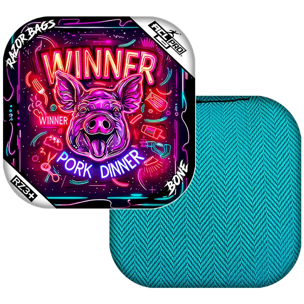 Bone | Winner Winner Pork Dinner | ACL PRO Razor Cornhole Bags