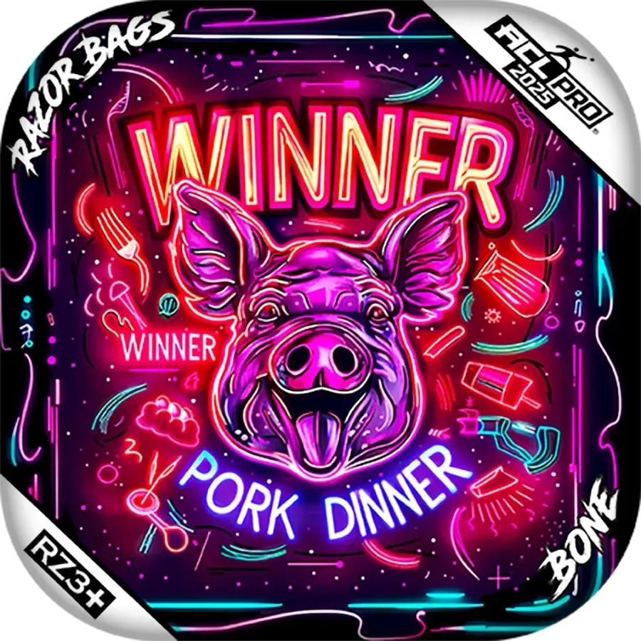 Bone | Winner Winner Pork Dinner | ACL PRO Razor Cornhole Bags