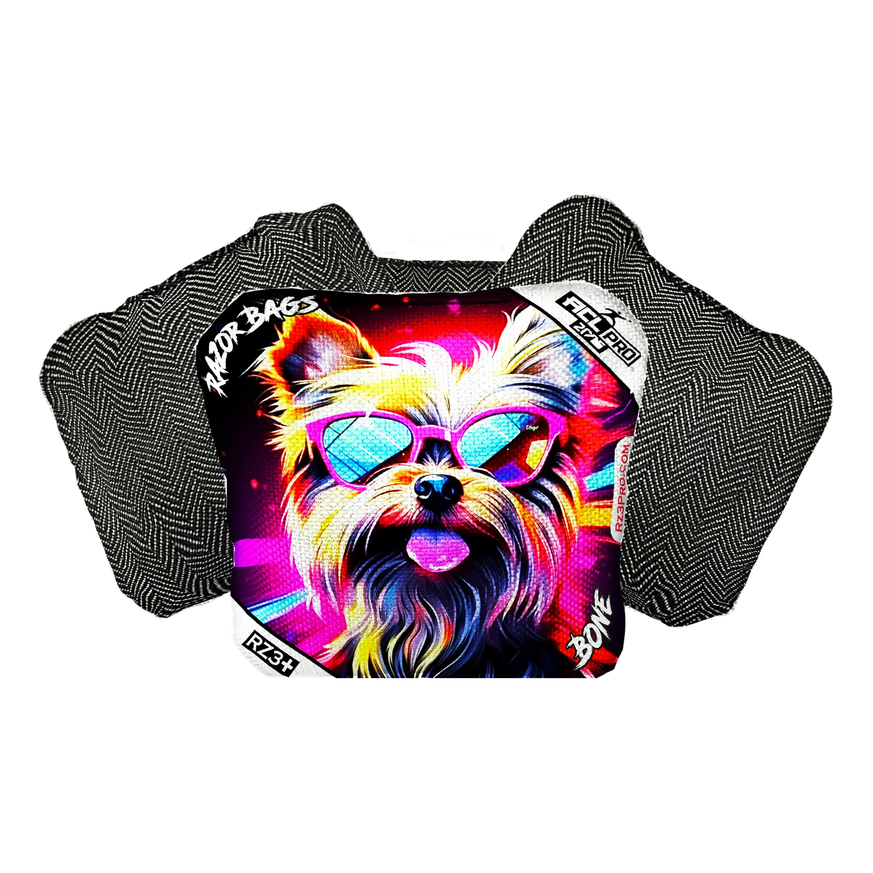 Bone | Yorkie | ACL PRO Razor Cornhole Bags