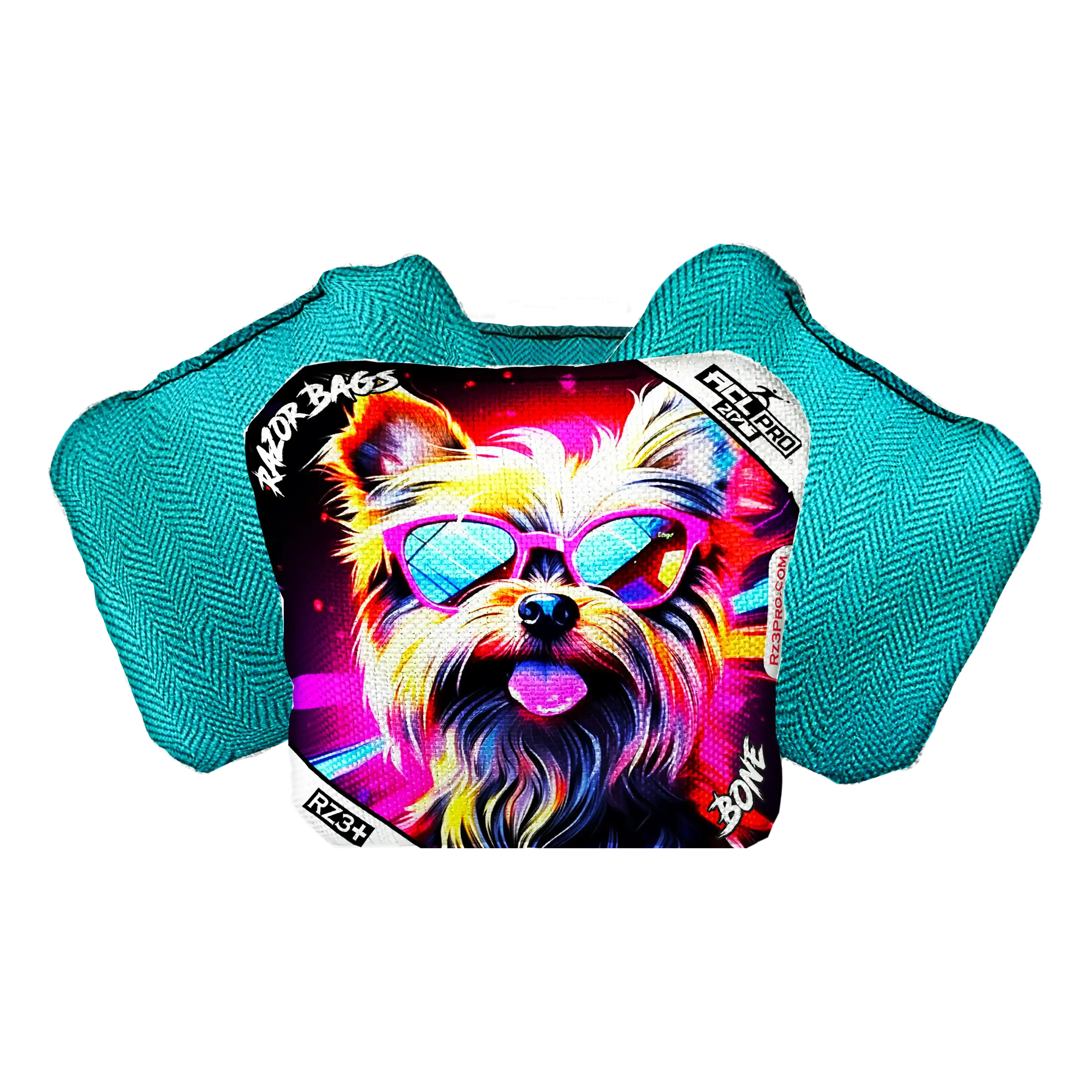 Bone | Yorkie | ACL PRO Razor Cornhole Bags