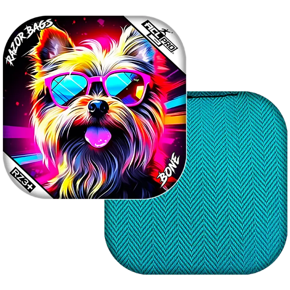 Bone | Yorkie | ACL PRO Razor Cornhole Bags