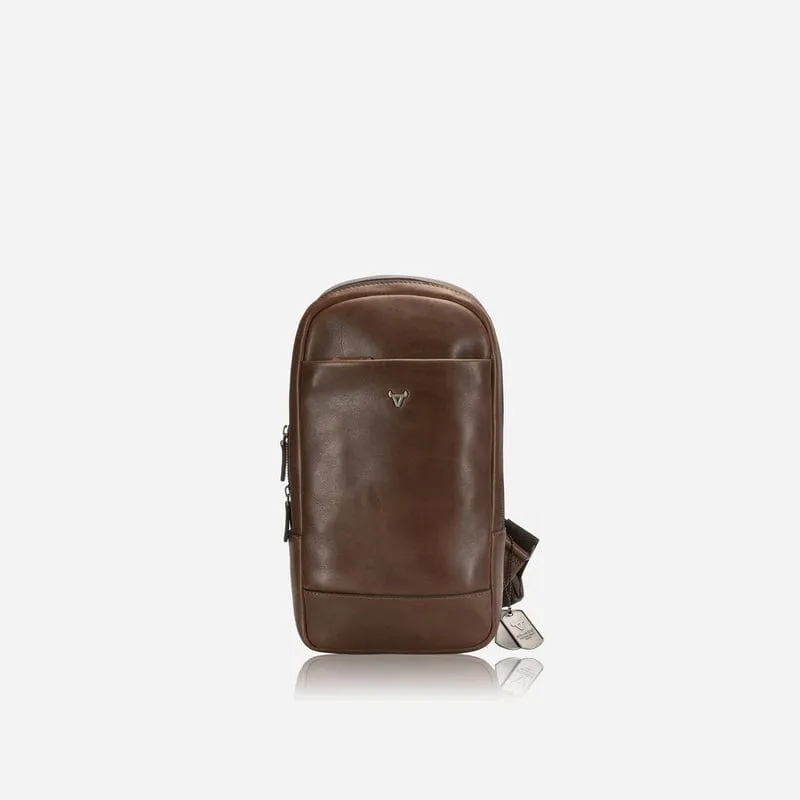 Brando Brosnan One Strap Backpack, Brown
