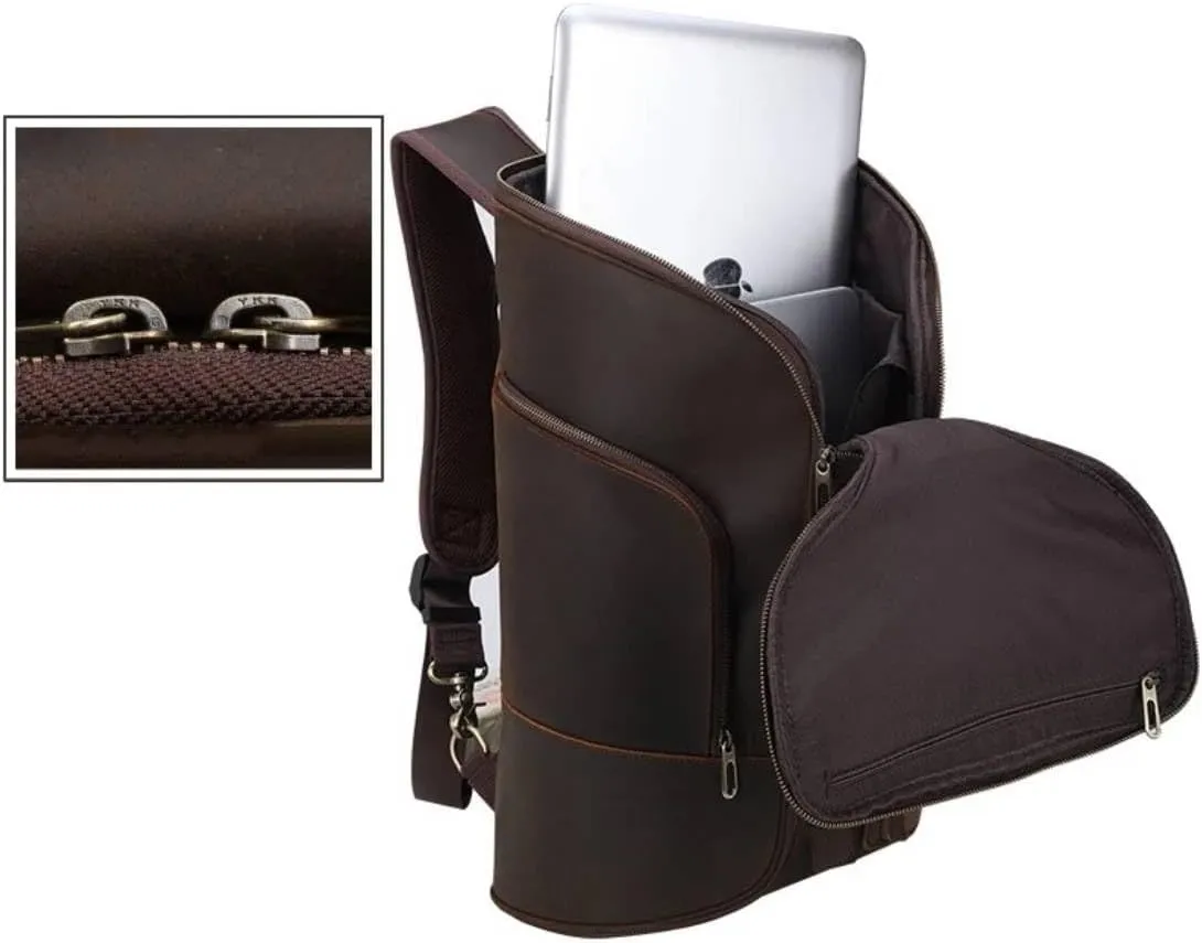 Brown Adventure Duffle Leather Backpack